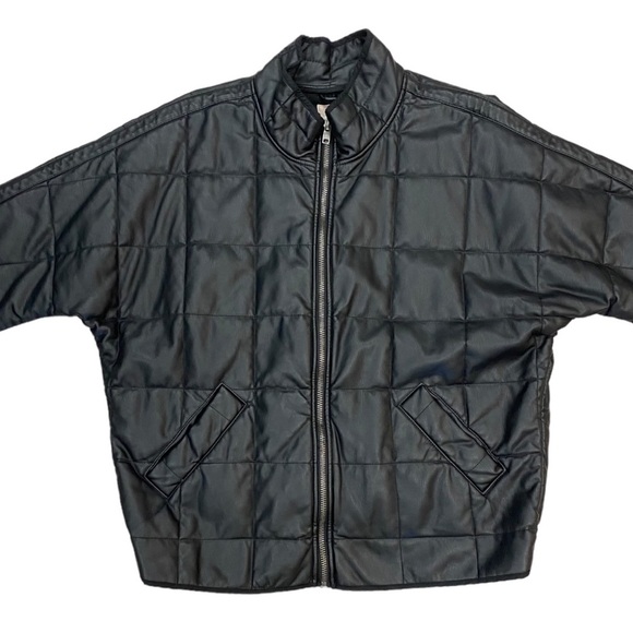 Free People Dolman Quilted Vegan Jacket in Black Size Large - Picture 4 of 12